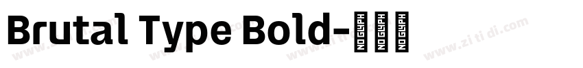 Brutal Type Bold字体转换